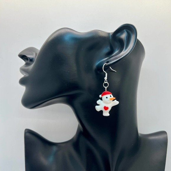 Christmas Earrings - Christmas Mittens, Teddy Bear, Lollipop, Reindeer, Snow Men - Picture 10 of 10